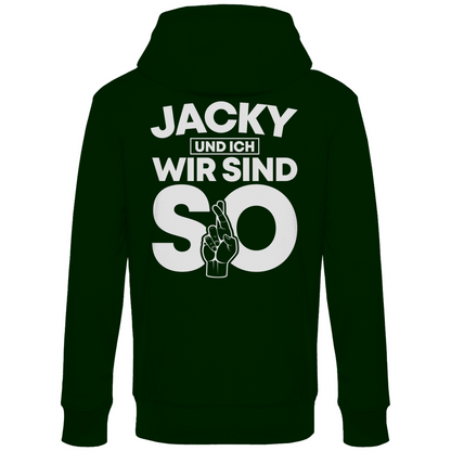 Jacky und ich wir sind so Jack Daniels - Unisex Hoodie Forest Green