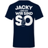Jacky und ich wir sind so Jack Daniels - Herren V-Neck Shirt Navy