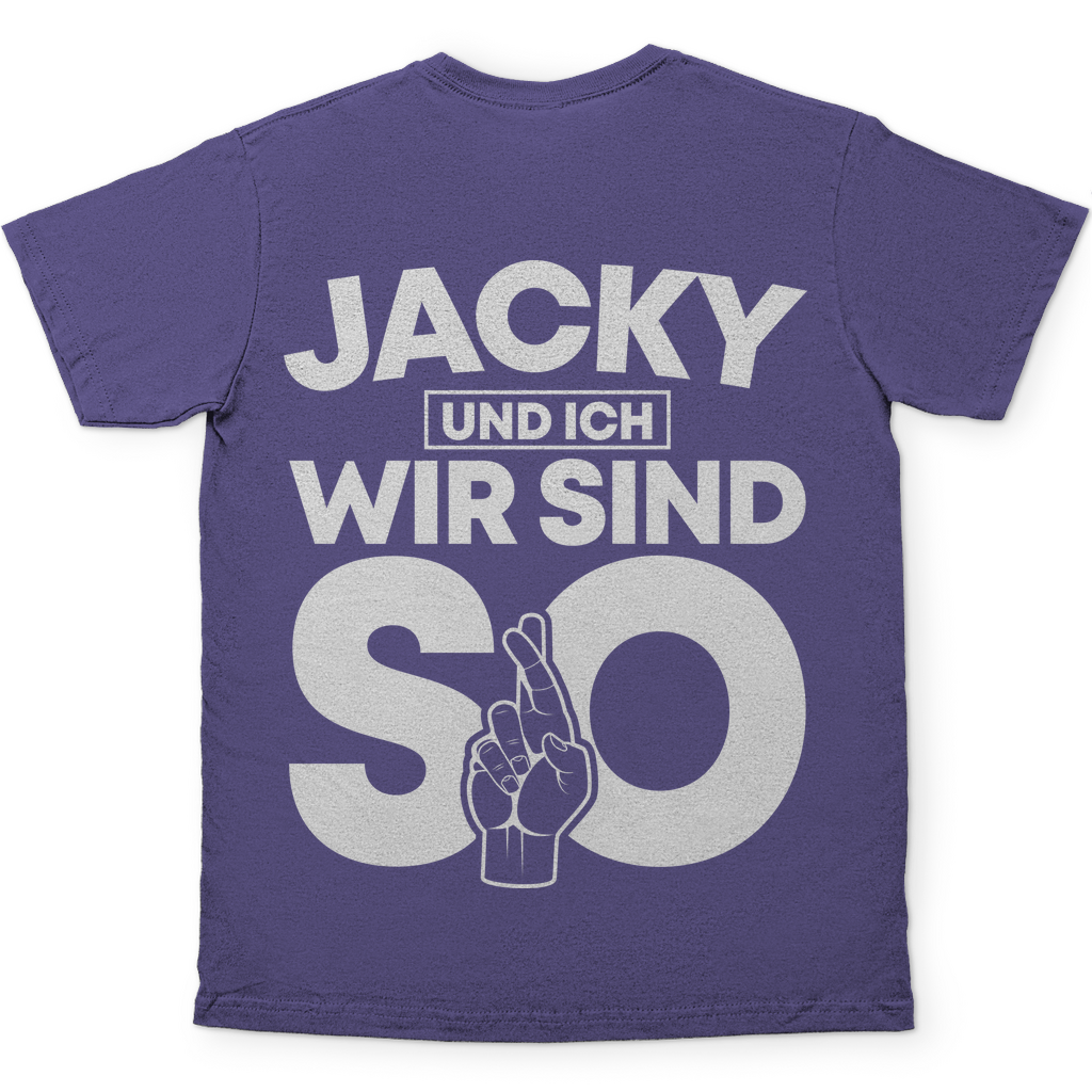 Jacky und ich wir sind so Jack Daniels - Herren Shirt Millennial Lilac