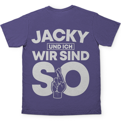 Jacky und ich wir sind so Jack Daniels - Herren Shirt Millennial Lilac
