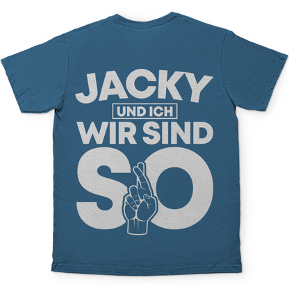Jacky und ich wir sind so Jack Daniels - Herren Shirt Stone Blue