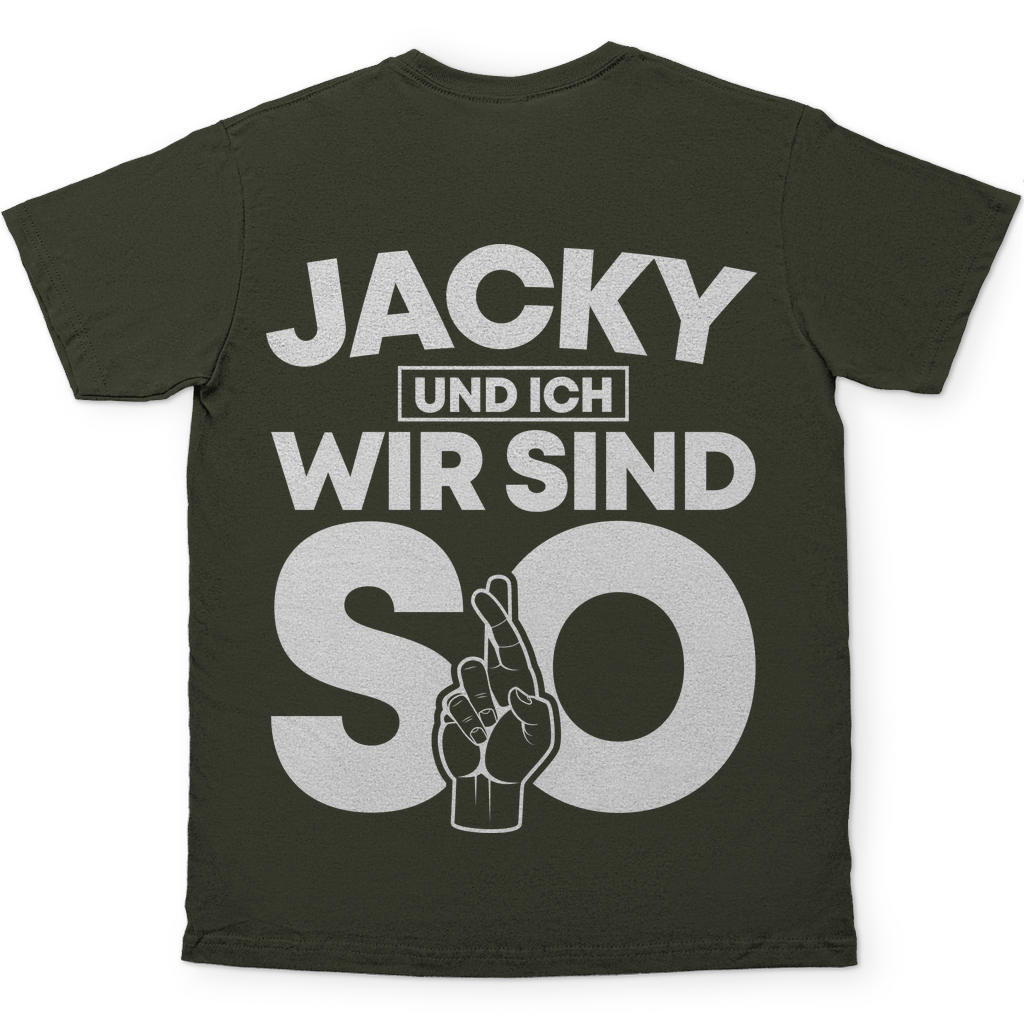 Jacky und ich wir sind so Jack Daniels - Herren Shirt Urban Khaki