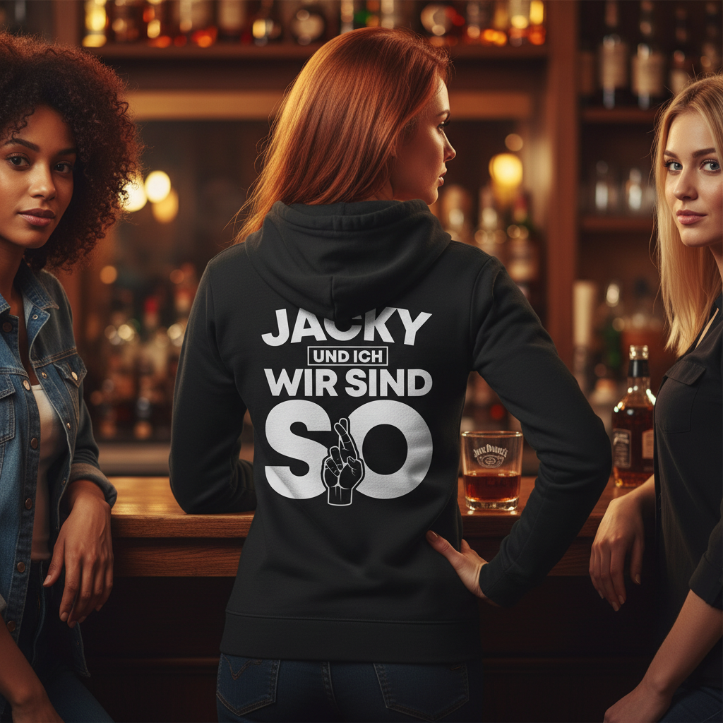 Jacky und ich wir sind so Jack Daniels - Damen Hoodie
