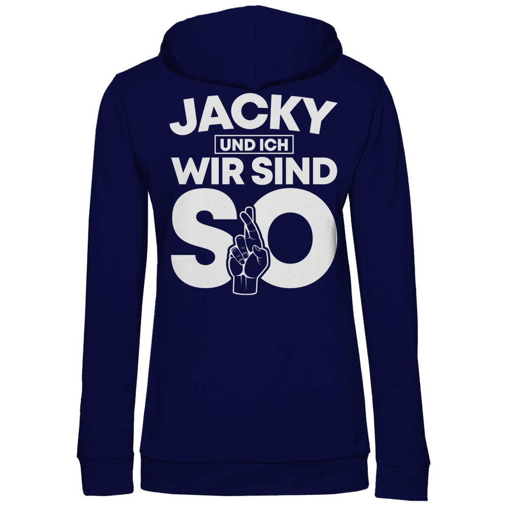 Jacky und ich wir sind so Jack Daniels - Damen Hoodie Navy Blue