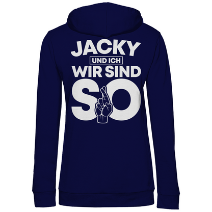 Jacky und ich wir sind so Jack Daniels - Damen Hoodie Navy Blue