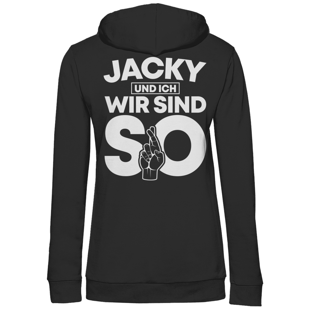 Jacky und ich wir sind so Jack Daniels - Damen Hoodie Black
