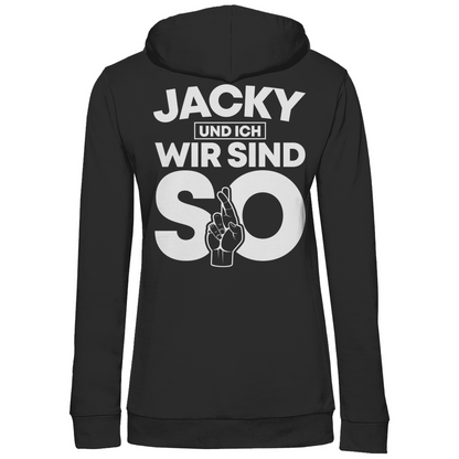 Jacky und ich wir sind so Jack Daniels - Damen Hoodie Black