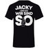 Jacky und ich wir sind so Jack Daniels - Herren V-Neck Shirt Black