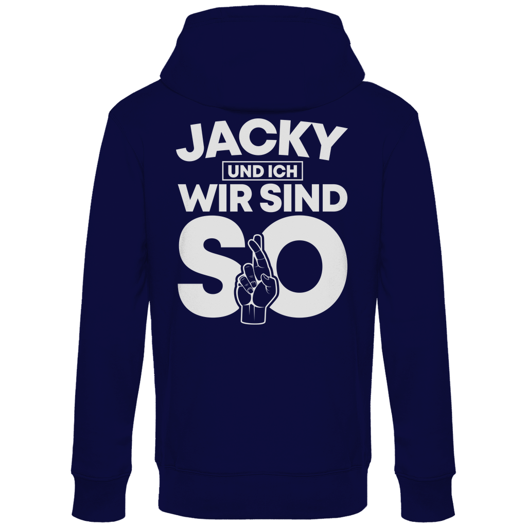 Jacky und ich wir sind so Jack Daniels - Unisex Hoodie Navy Blue