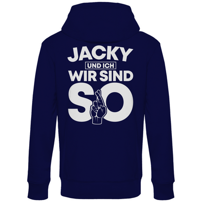 Jacky und ich wir sind so Jack Daniels - Unisex Hoodie Navy Blue