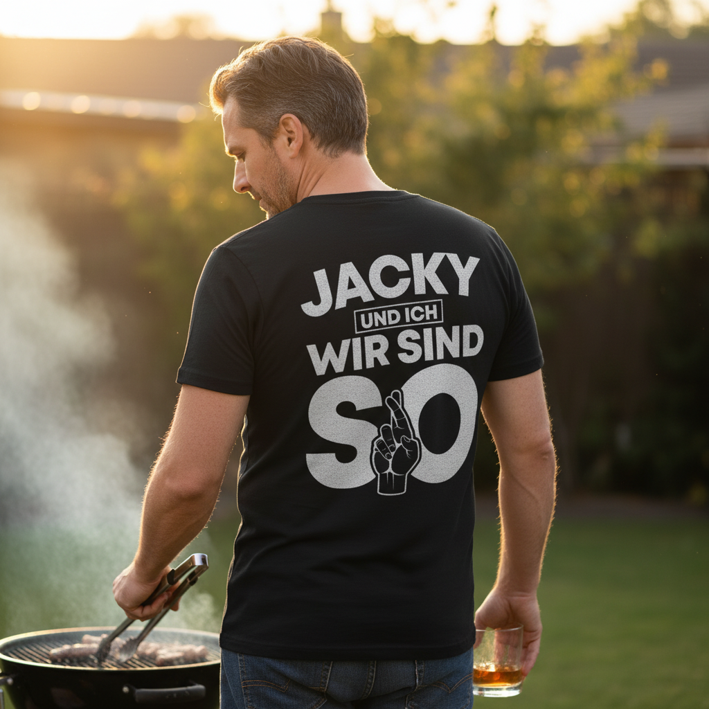 Jacky und ich wir sind so Jack Daniels - Herren Shirt