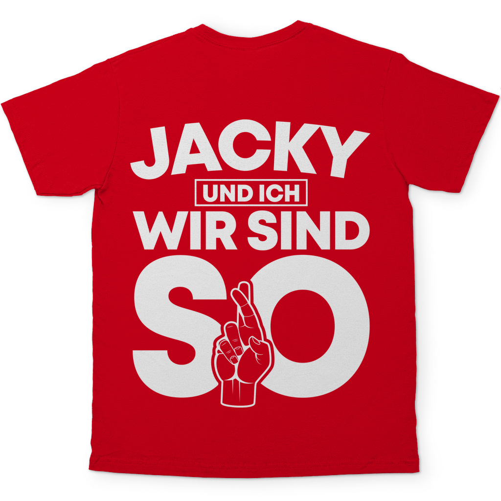 Jacky und ich wir sind so Jack Daniels - Herren Shirt Red