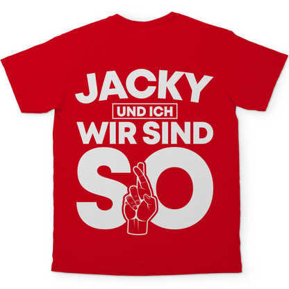 Jacky und ich wir sind so Jack Daniels - Herren Shirt Red