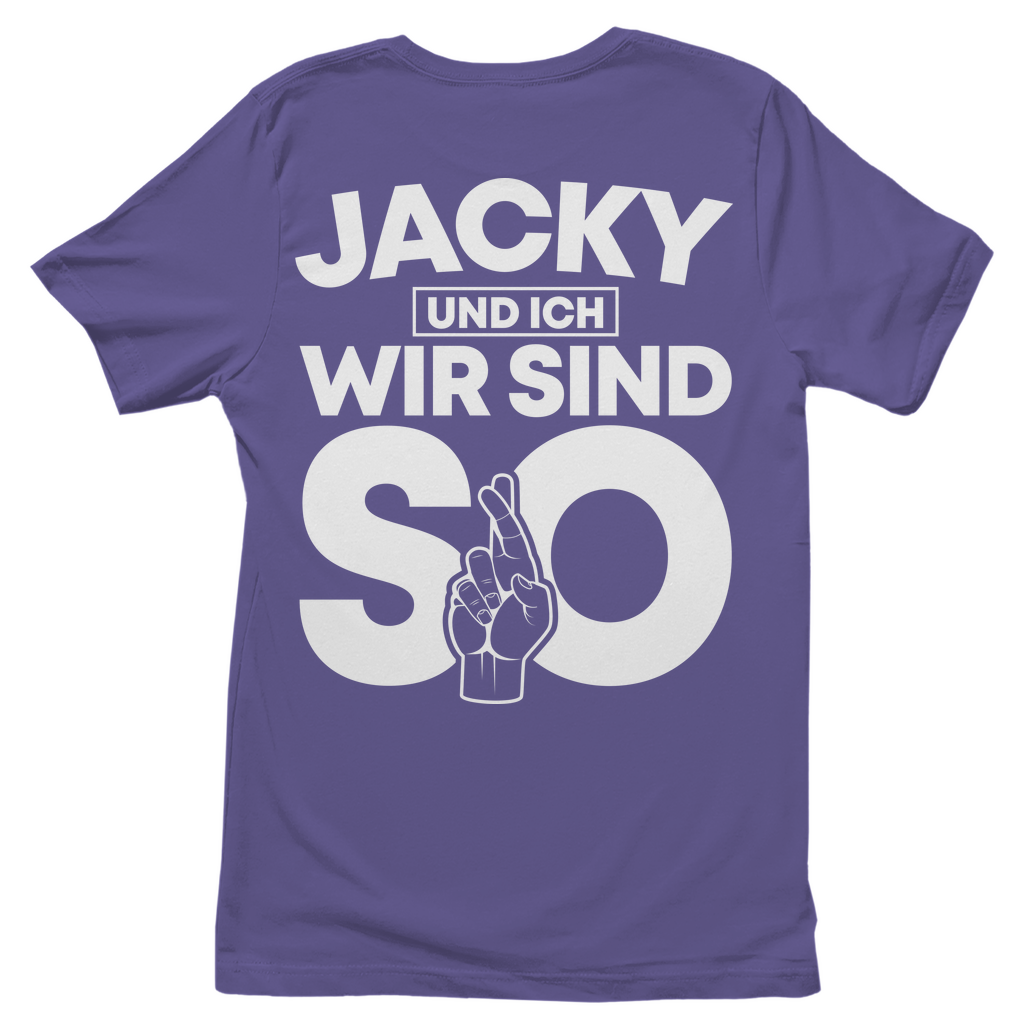 Jacky und ich wir sind so Jack Daniels - Damenshirt Millennial Lilac