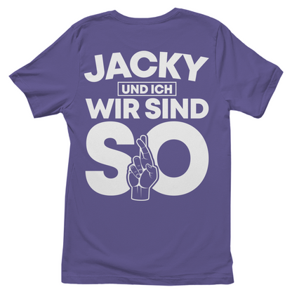 Jacky und ich wir sind so Jack Daniels - Damenshirt Millennial Lilac