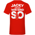 Jacky und ich wir sind so Jack Daniels - Herren V-Neck Shirt Red