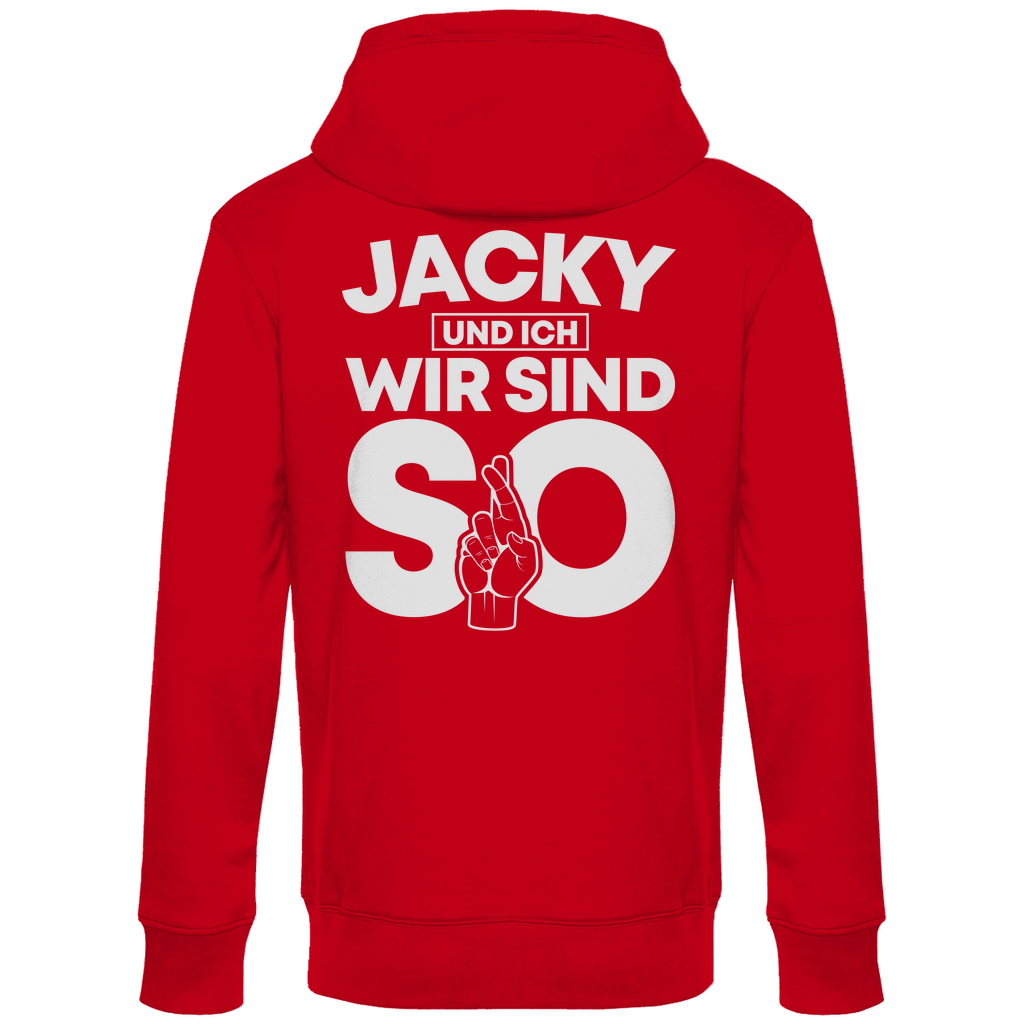 Jacky und ich wir sind so Jack Daniels - Unisex Hoodie Red