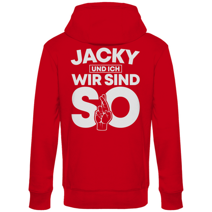 Jacky und ich wir sind so Jack Daniels - Unisex Hoodie Red