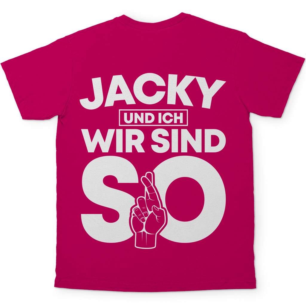Jacky und ich wir sind so Jack Daniels - Herren Shirt Sorbet