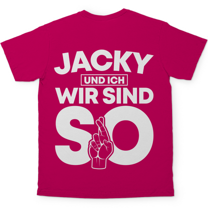 Jacky und ich wir sind so Jack Daniels - Herren Shirt Sorbet