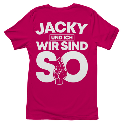 Jacky und ich wir sind so Jack Daniels - Damenshirt Sorbet