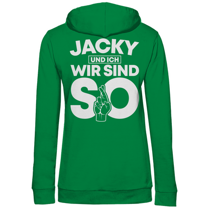 Jacky und ich wir sind so Jack Daniels - Damen Hoodie Kelly Green