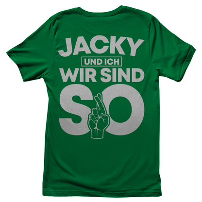 Jacky und ich wir sind so Jack Daniels - Damenshirt Kelly Green