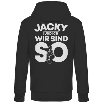 Jacky und ich wir sind so Jack Daniels - Unisex Hoodie Black