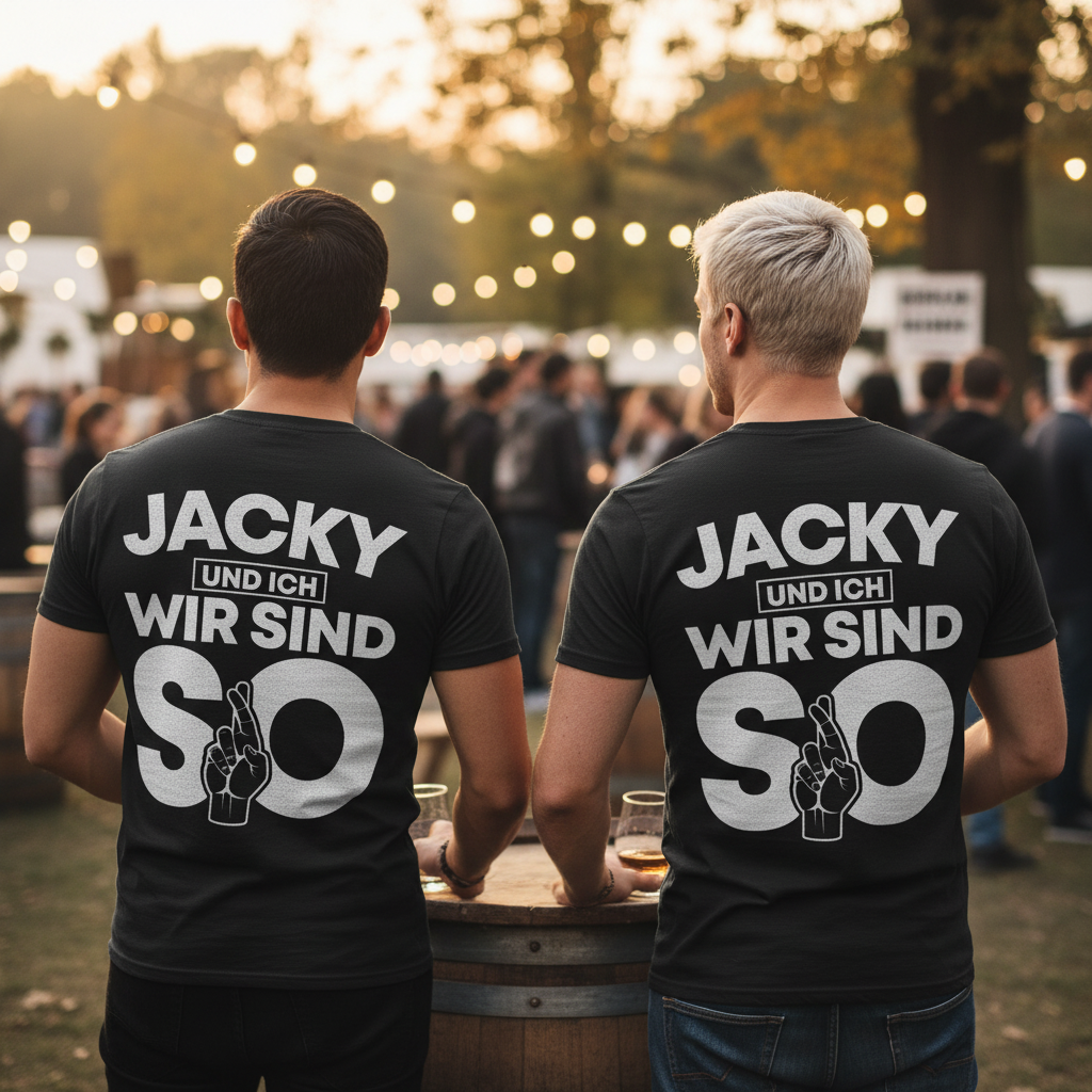 Jacky und ich wir sind so Jack Daniels - Herren Shirt
