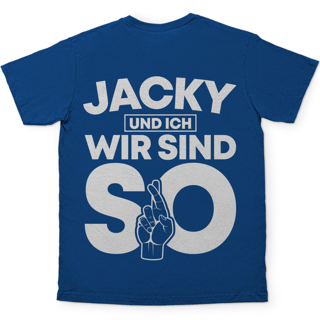 Jacky und ich wir sind so Jack Daniels - Herren Shirt Royal Blue