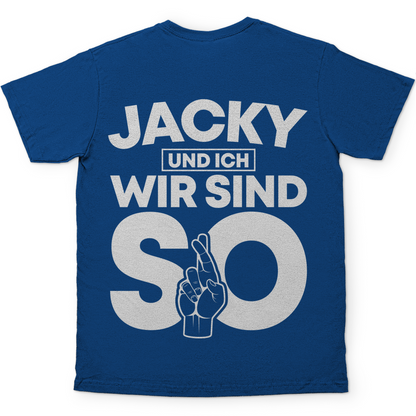 Jacky und ich wir sind so Jack Daniels - Herren Shirt Royal Blue