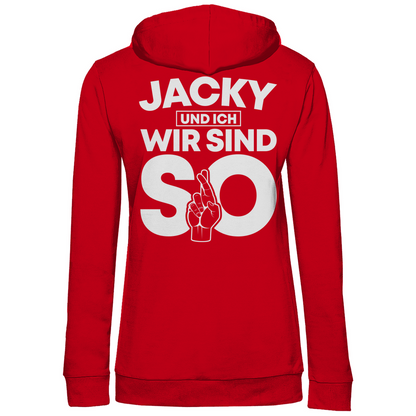 Jacky und ich wir sind so Jack Daniels - Damen Hoodie Red