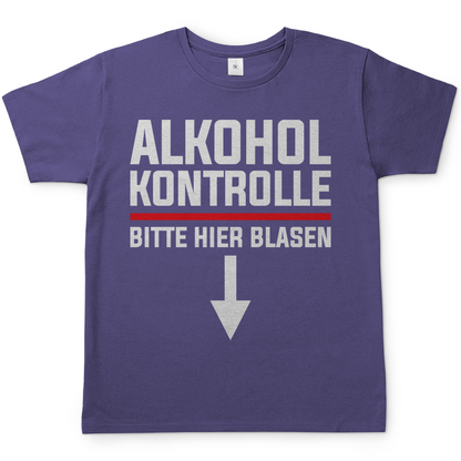 Alkohol Kontrolle bitte hier Blasen - Herren Shirt Millennial Lilac