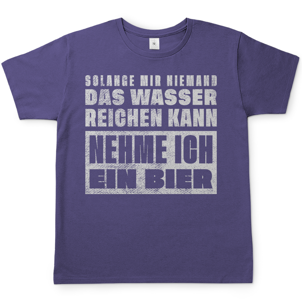 Solange mir niemand das Wasser reichen kann nehme ich ein Bier - Herren Shirt Millennial Lilac