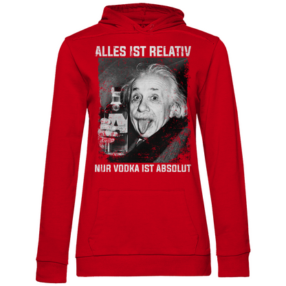Alles ist relativ nur Vodka ist absolut - Damen Hoodie Red