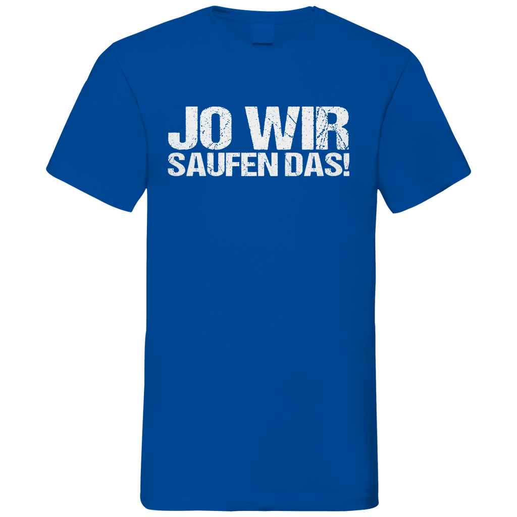 Jo wir saufen das! - Herren V-Neck Shirt Royal Blue