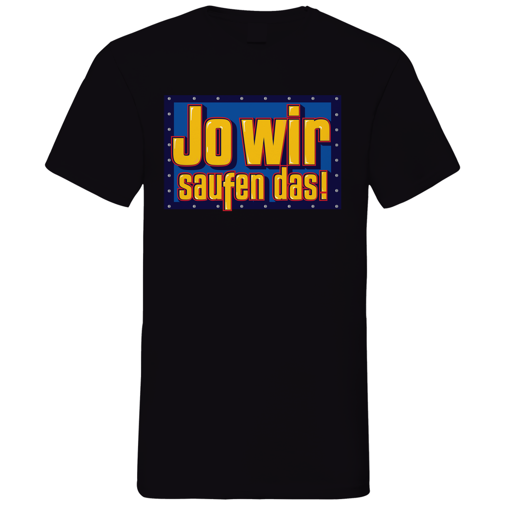 Jo wir saufen das - Bob der Baumeister - Herren V-Neck Shirt Black
