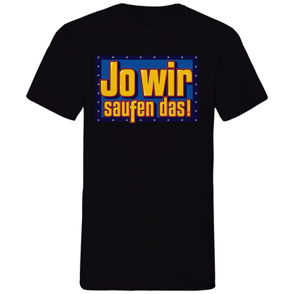 Jo wir saufen das - Bob der Baumeister - Herren V-Neck Shirt Black