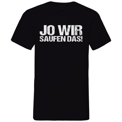 Jo wir saufen das! - Herren V-Neck Shirt Black