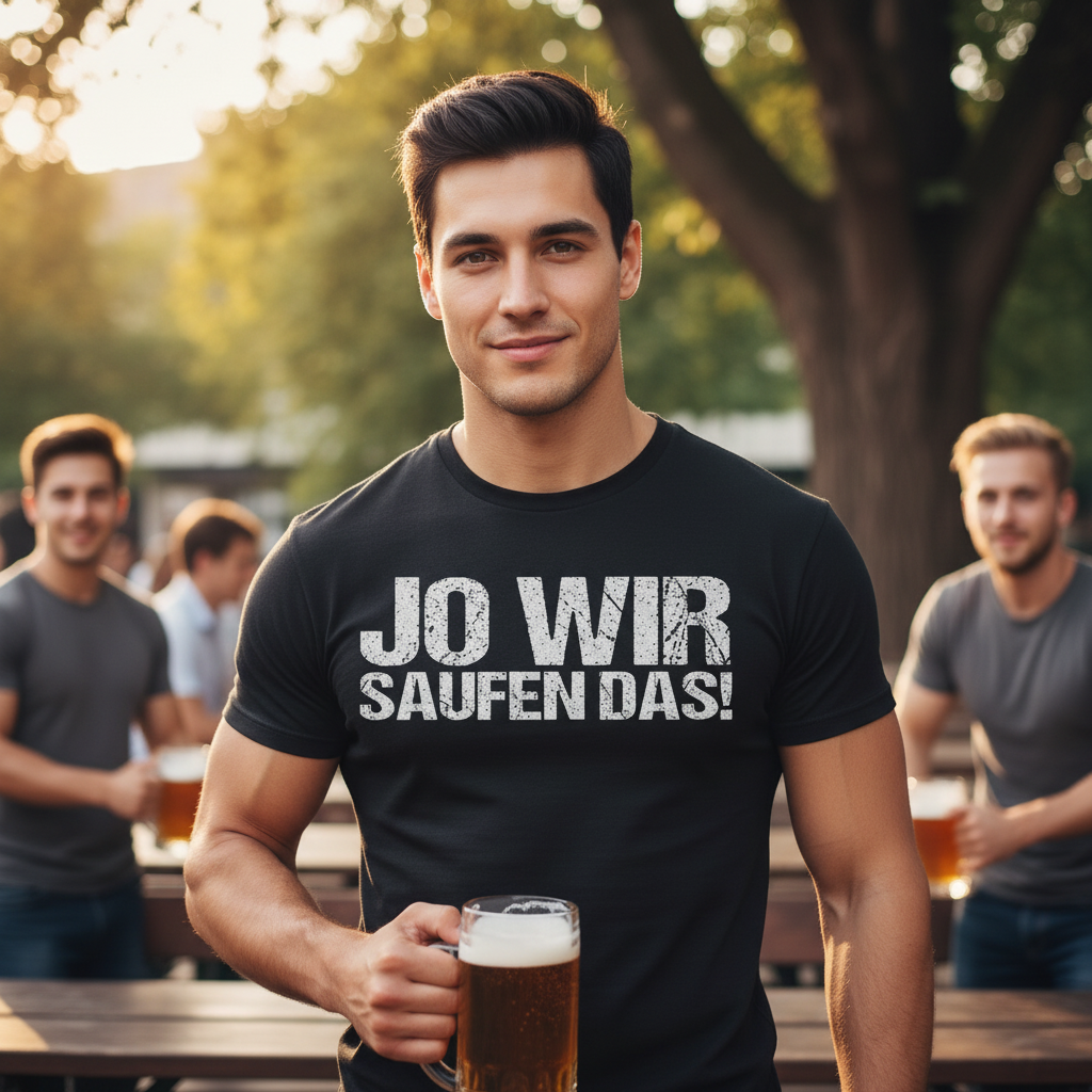 Jo wir saufen das! - Herren Shirt