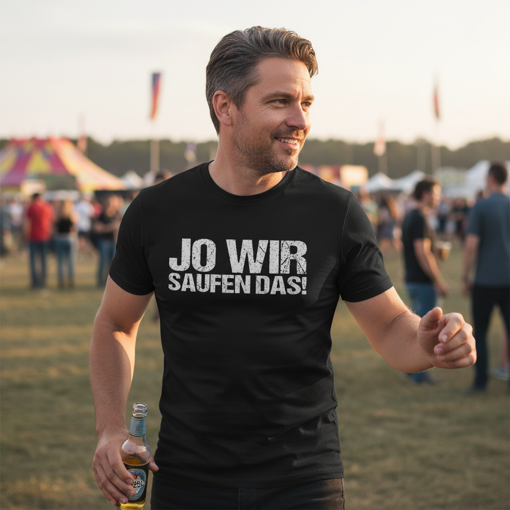 Jo wir saufen das! - Herren Shirt