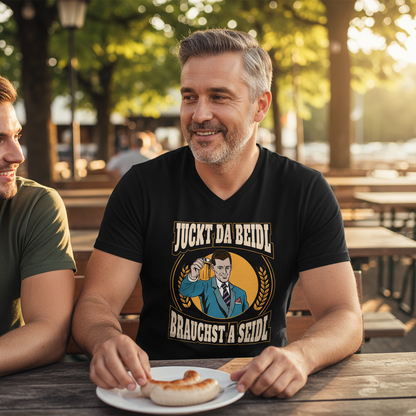 Juckt da Beidl brauchst a Seidl - Herren V-Neck Shirt