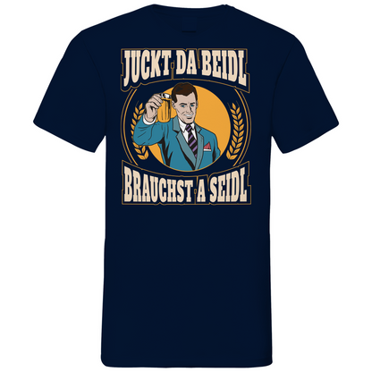 Juckt da Beidl brauchst a Seidl - Herren V-Neck Shirt Navy