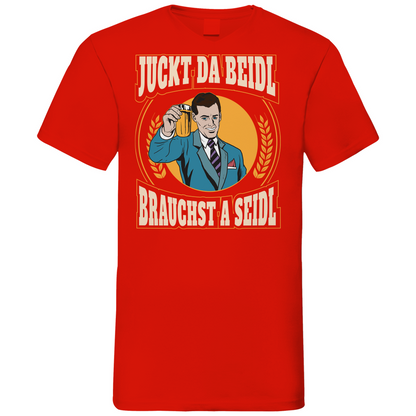 Juckt da Beidl brauchst a Seidl - Herren V-Neck Shirt Red