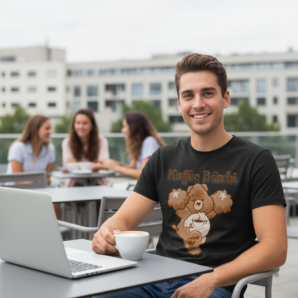Kaffee Bärchi - Glücksbärchi - Herren Shirt
