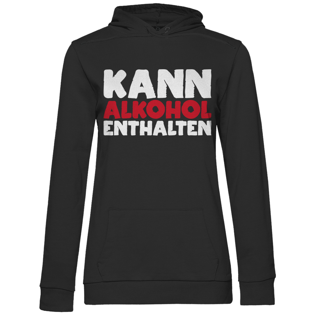 Kann Alkohol enthalten - Damen Hoodie Black