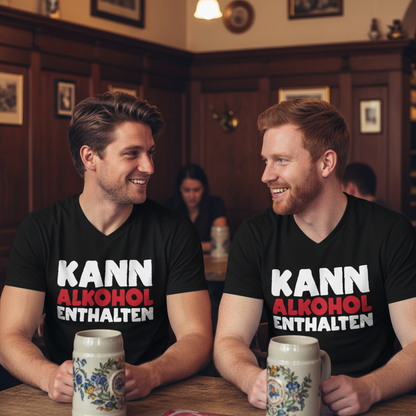 Kann Alkohol enthalten - Herren V-Neck Shirt
