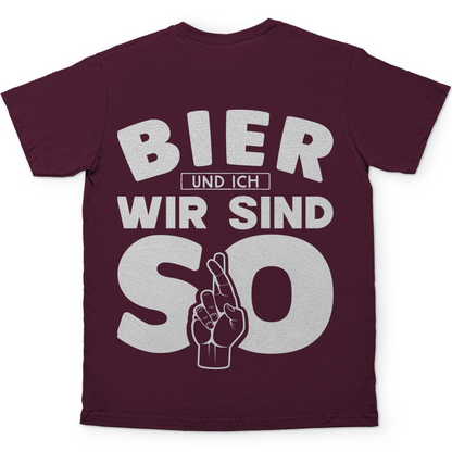Bier und ich wir sind so - Herren Shirt Burgundy