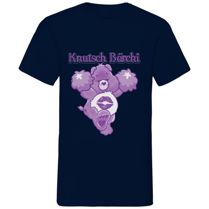 Knutsch Bärchi - Glücksbärchi - Herren V-Neck Shirt Navy