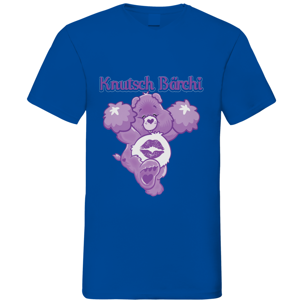 Knutsch Bärchi - Glücksbärchi - Herren V-Neck Shirt Royal Blue